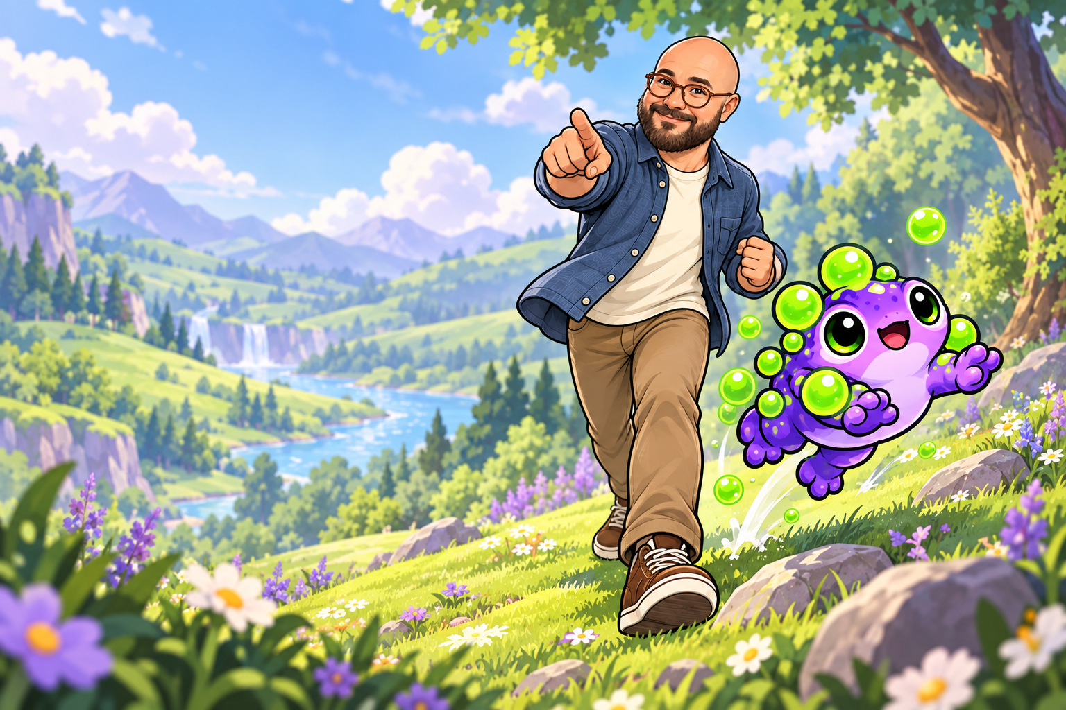Mr. Mathison and his thinklet in Addition Meadow